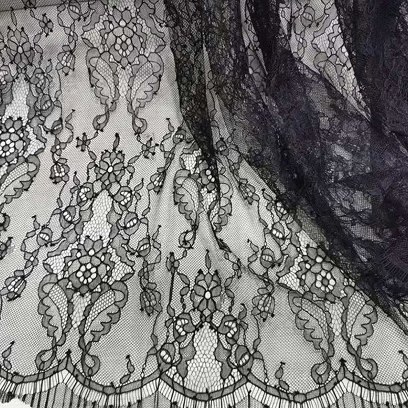 Semi-Sheer Cutwork Sheer Lace Fabric for Women's Wear Wholesale Suppli 4